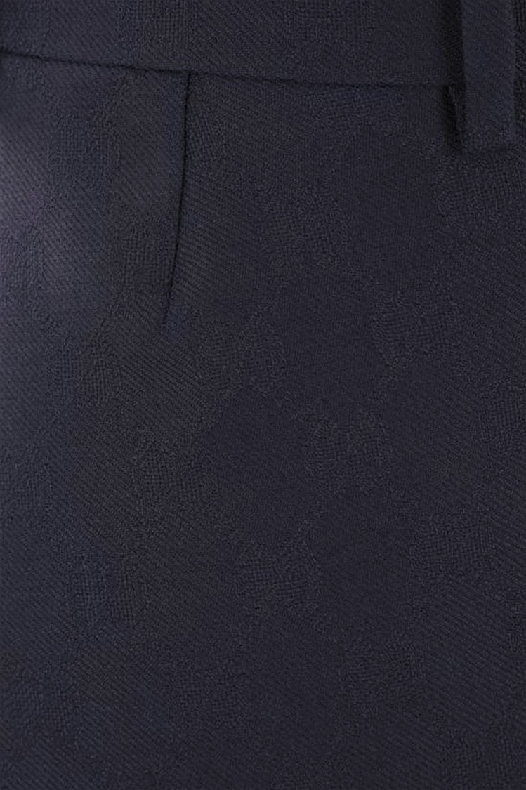 Gucci Tailored Wool Straight Pants With Cropped Length