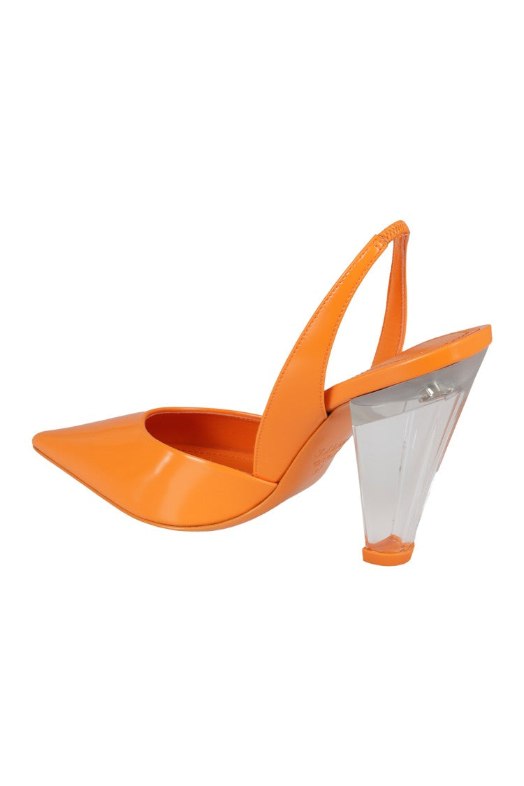 3Juin Orange Leather Sandal