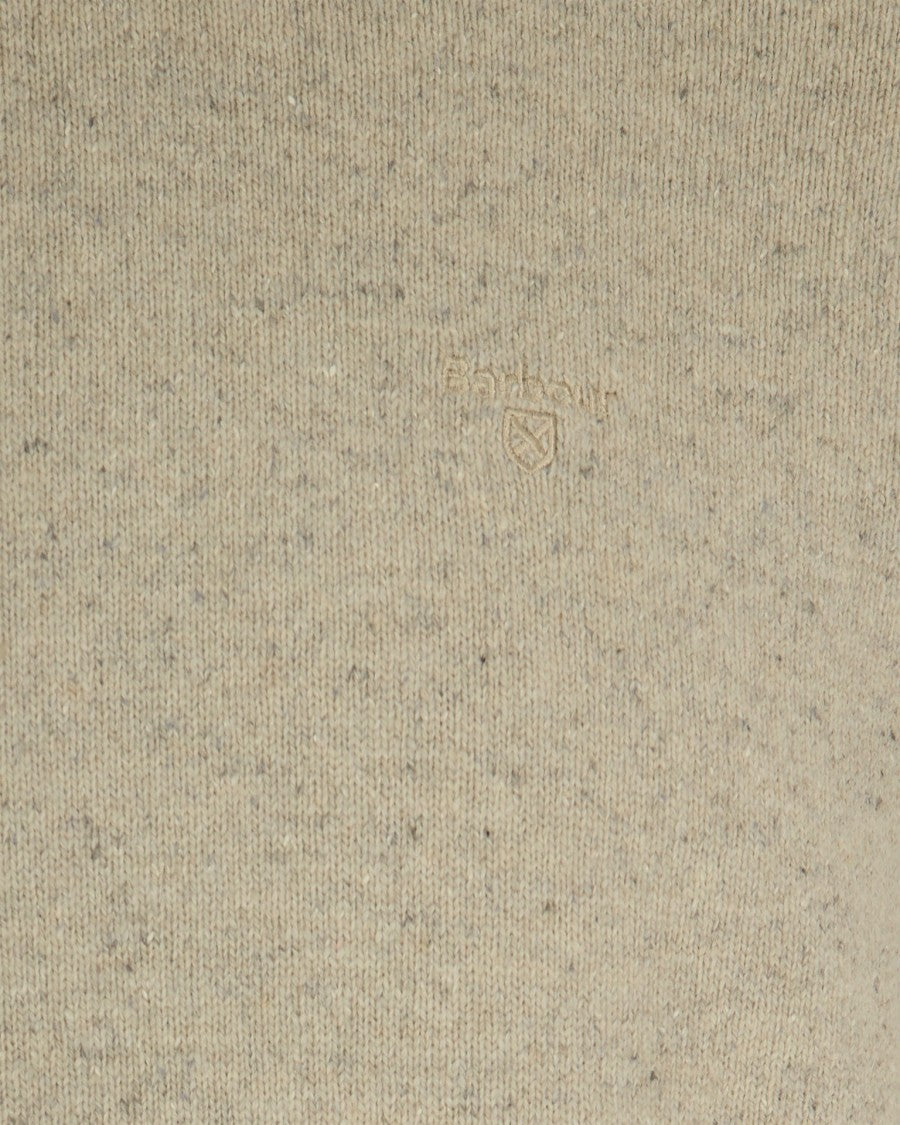 Barbour Taupe Essential Tisbury Crew Sweater