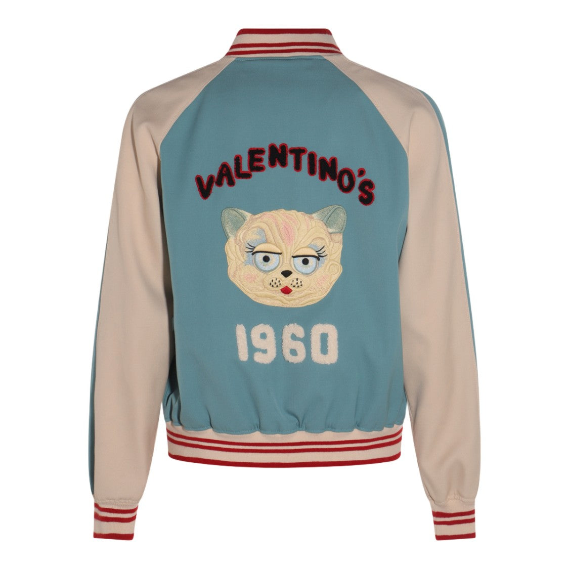 Valentino Light Blue Jacket With Peach Accents