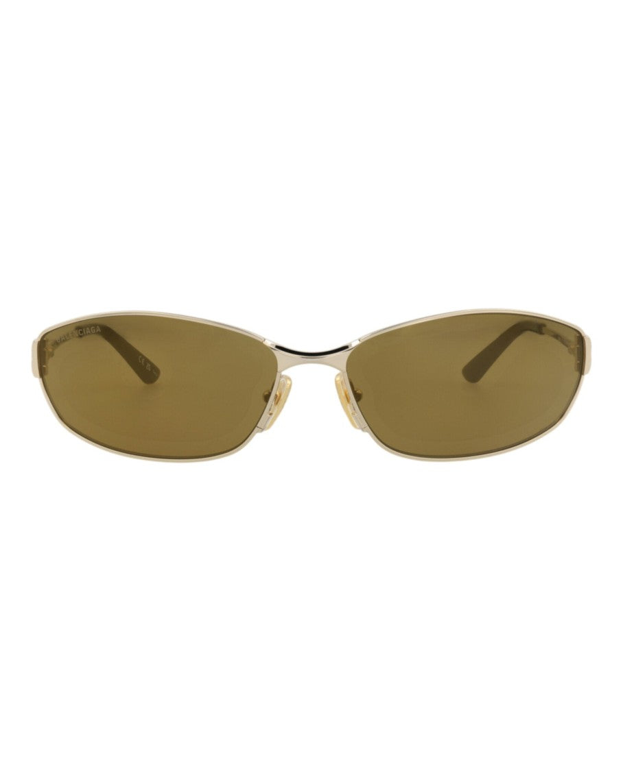Balenciaga Square-Frame Metal Sunglasses