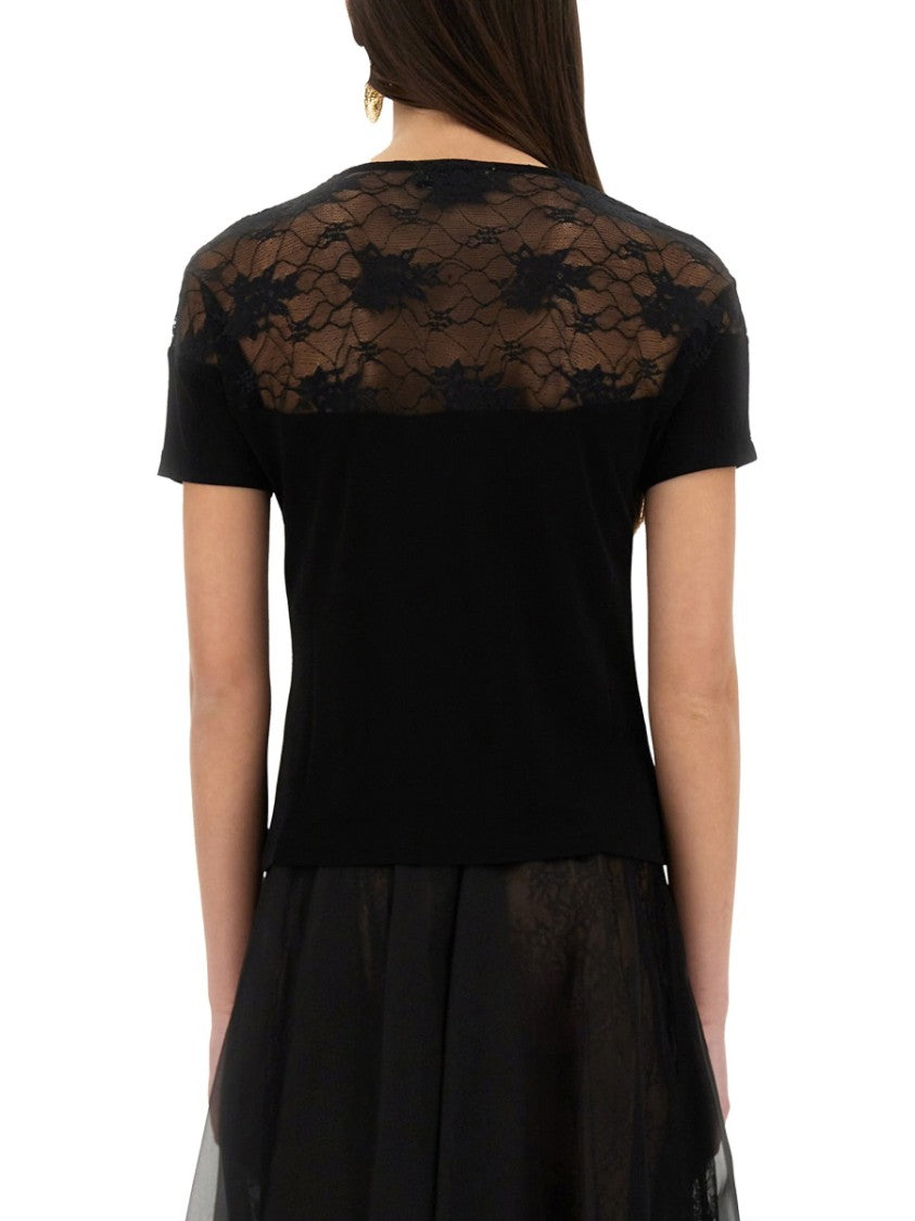 Nina Ricci Slim-Fit Top With Delicate Lace Insert