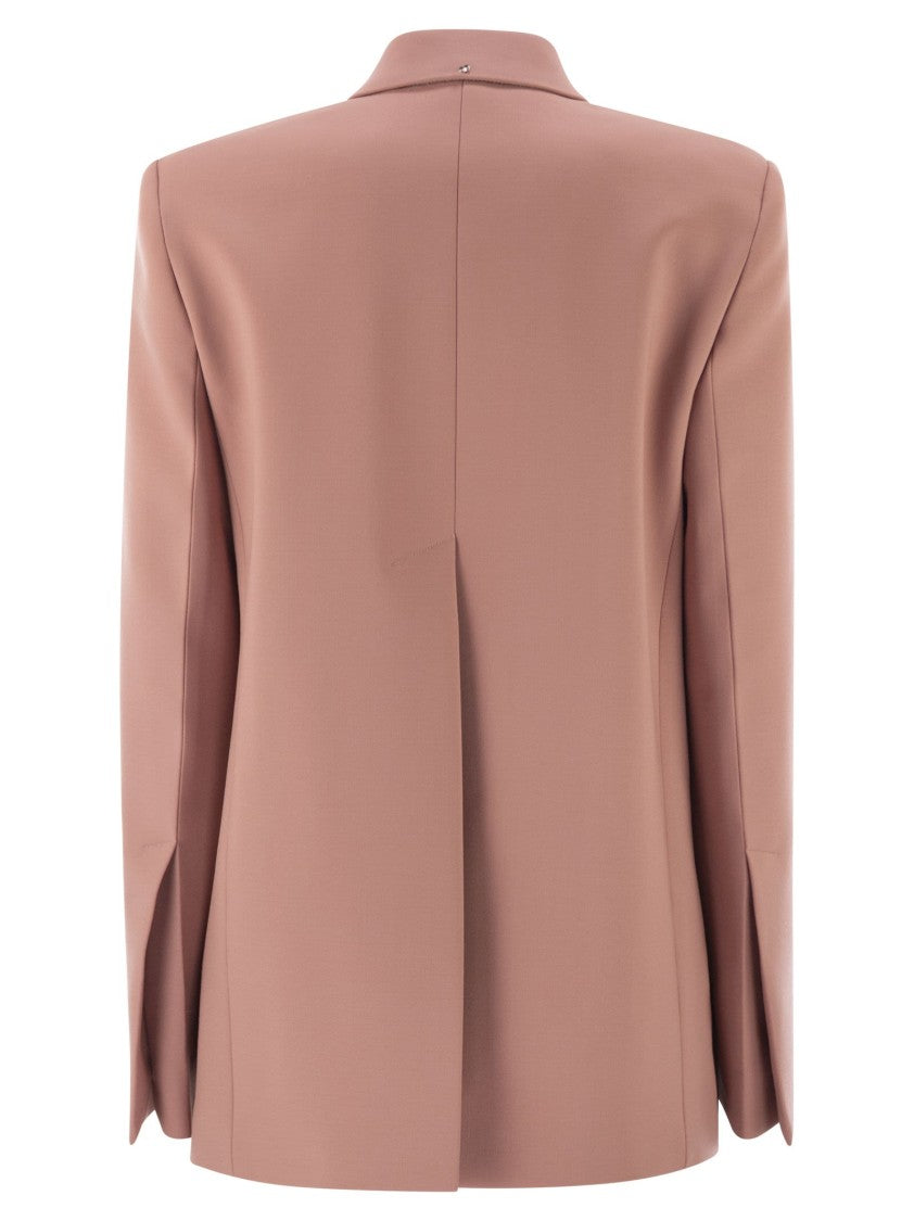Sportmax Straight Fit Stretch Wool Gabardine Blazer