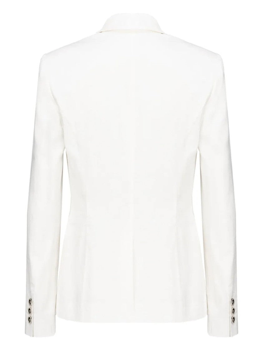 Pinko Tailored White Blazer With Design