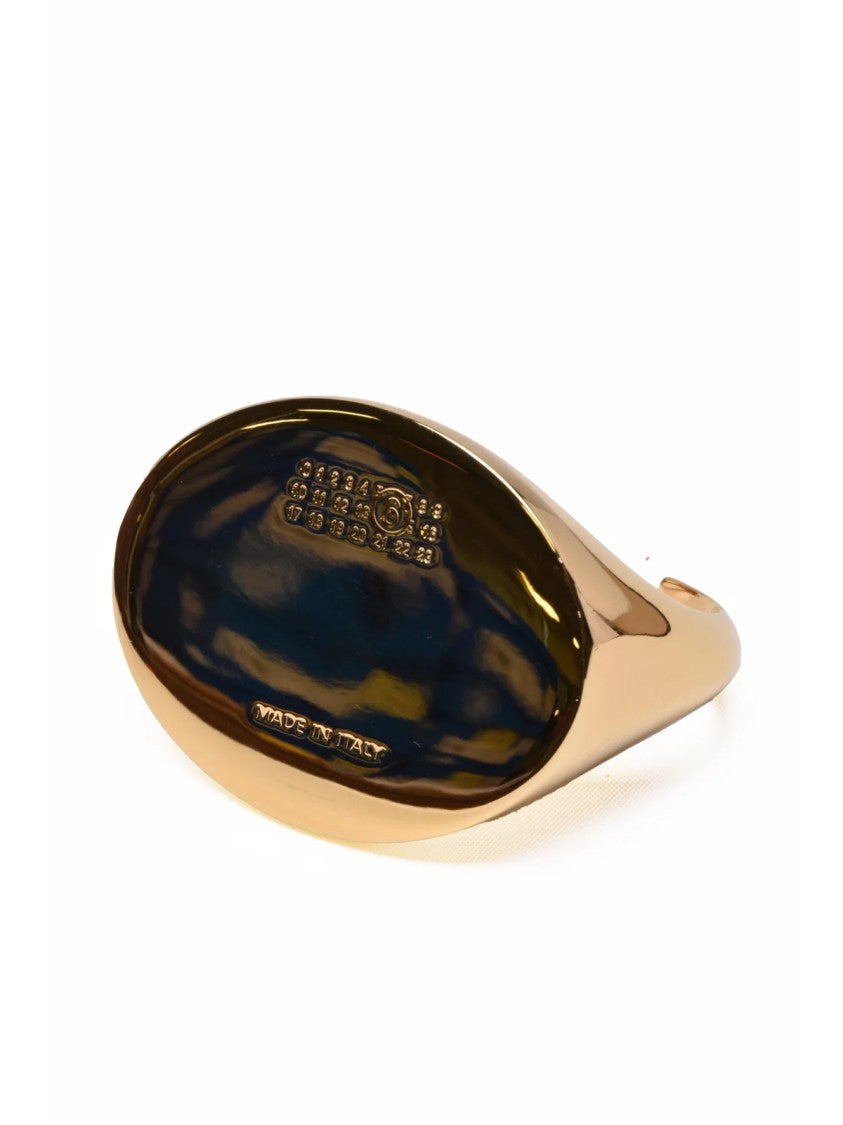 Mm6 By Maison Margiela Gold Brass Open Bangle
