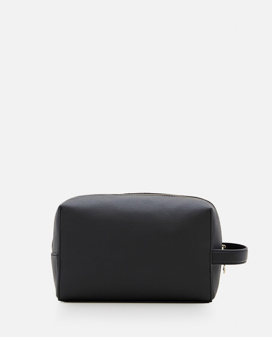 Paul Smith Black Grained Leather Beauty Case