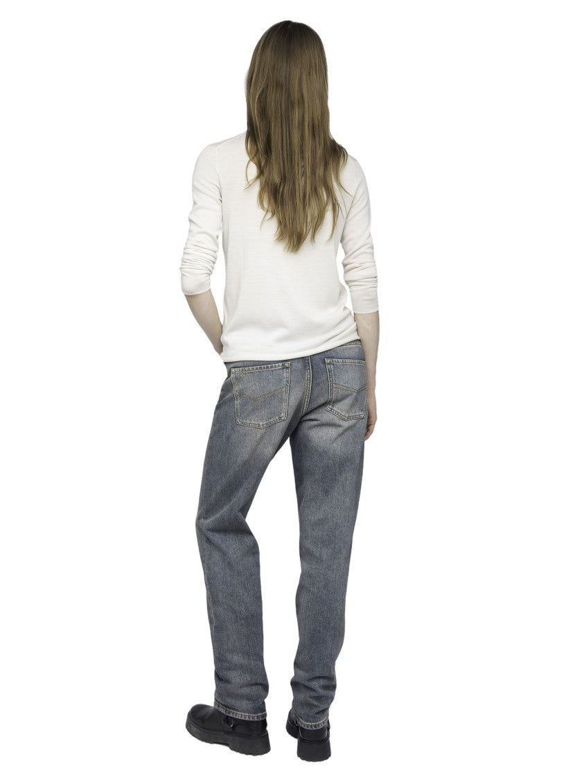 Zadig & Voltaire Wool Sweater With Central Graphic Design