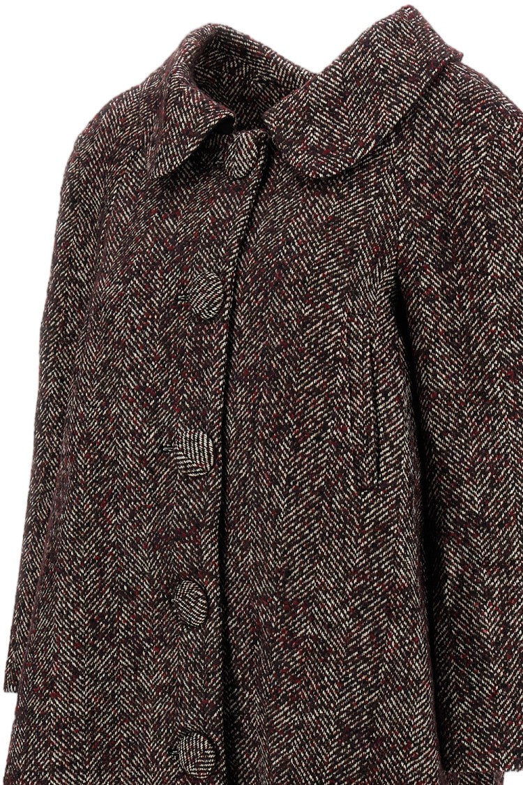 Shushu/Tong Herringbone Wool-Blend Oversized Lapel Long Coat