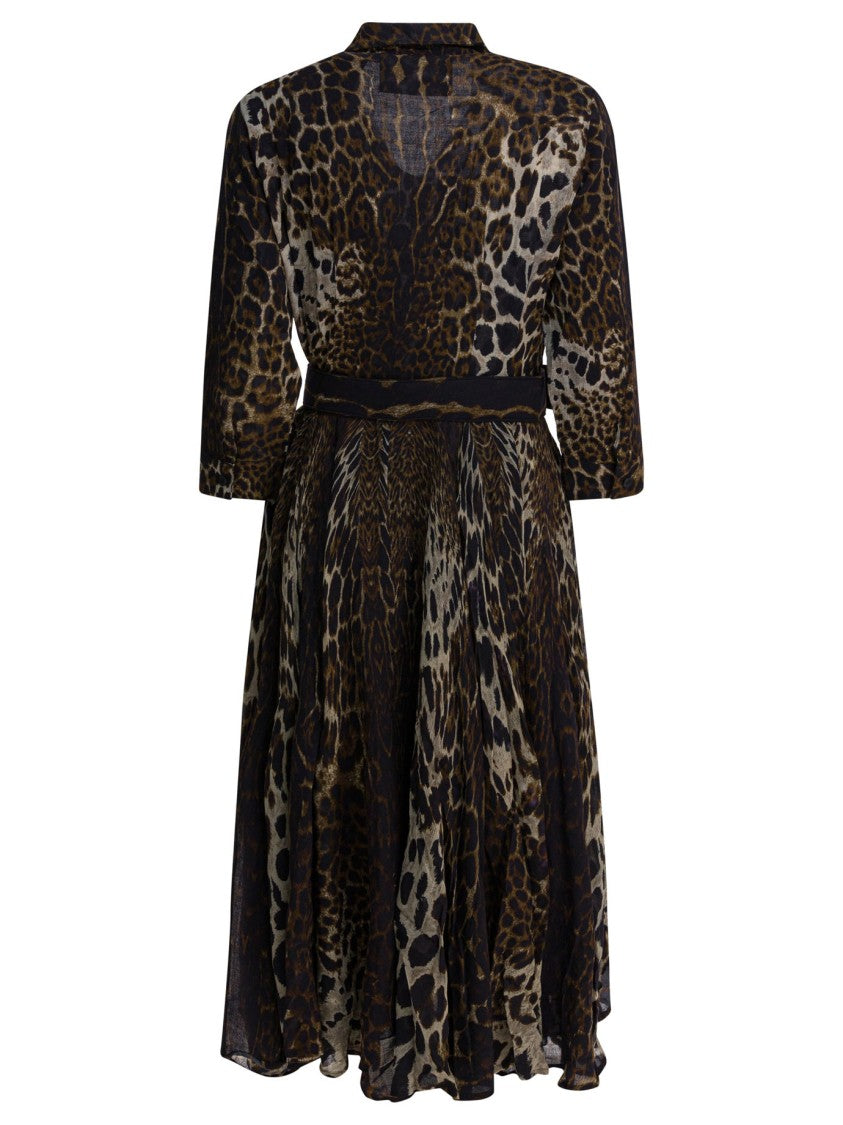 Samantha Sung Brown Wool Dress