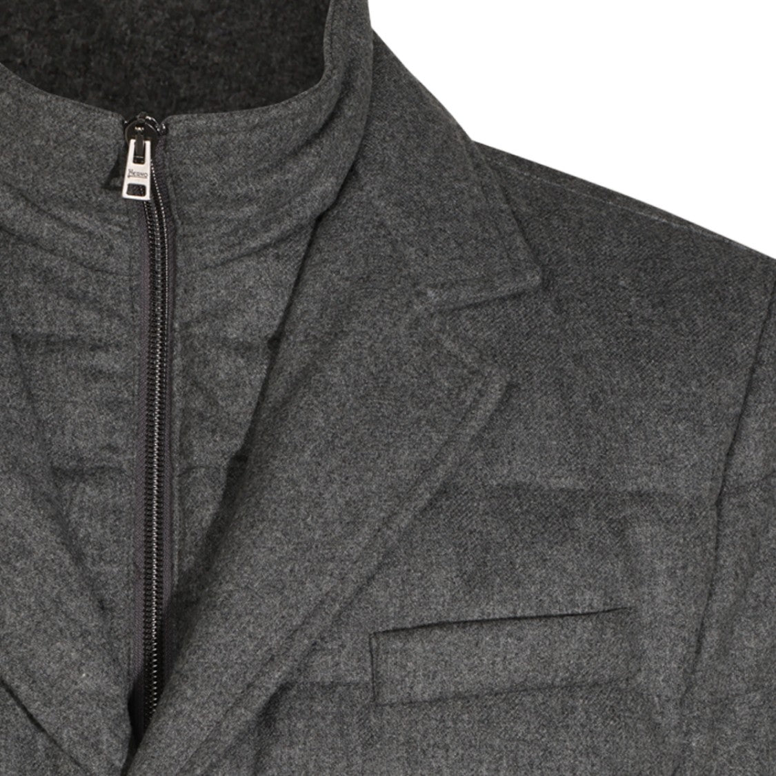 Herno Tailored Quilted Zip-Up Inner Collar Blazer