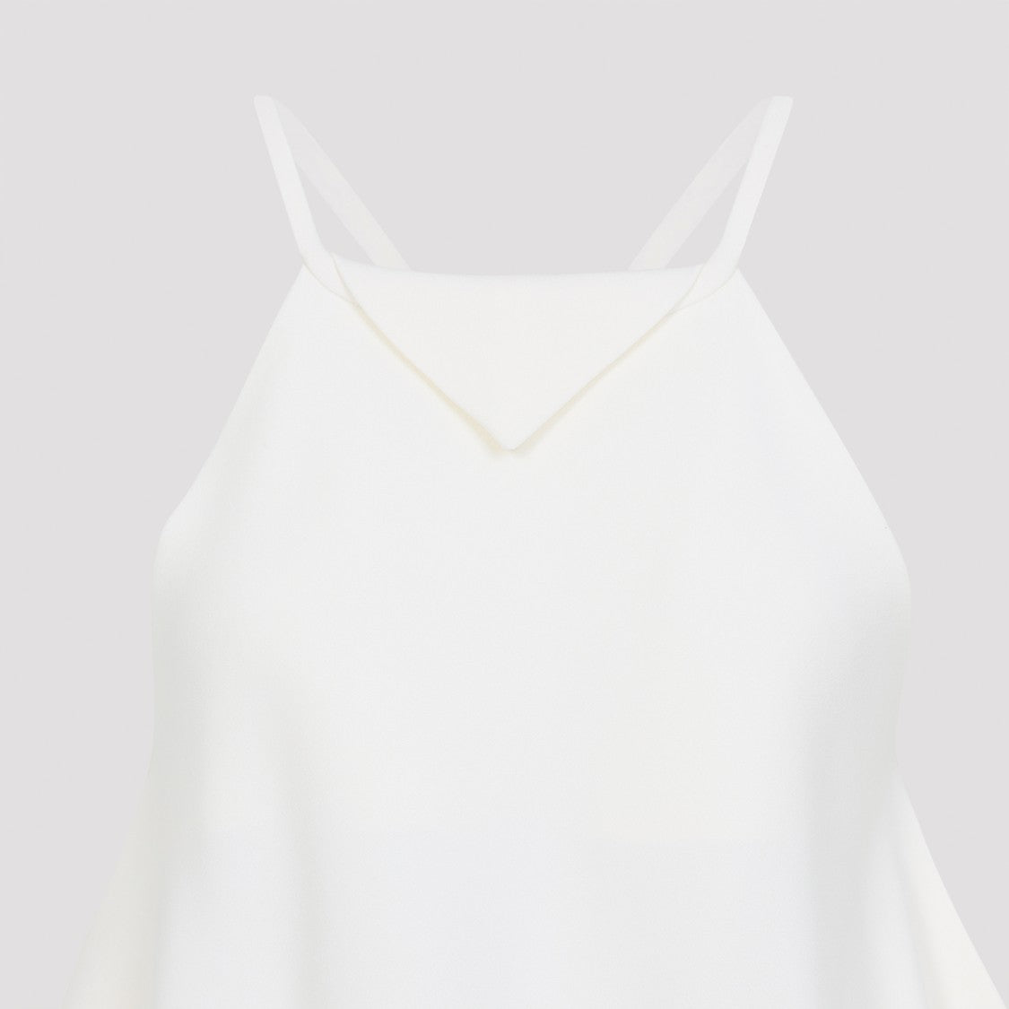 Balenciaga Sleeveless Asymmetrical Hem Top In Silk-Wool Blend