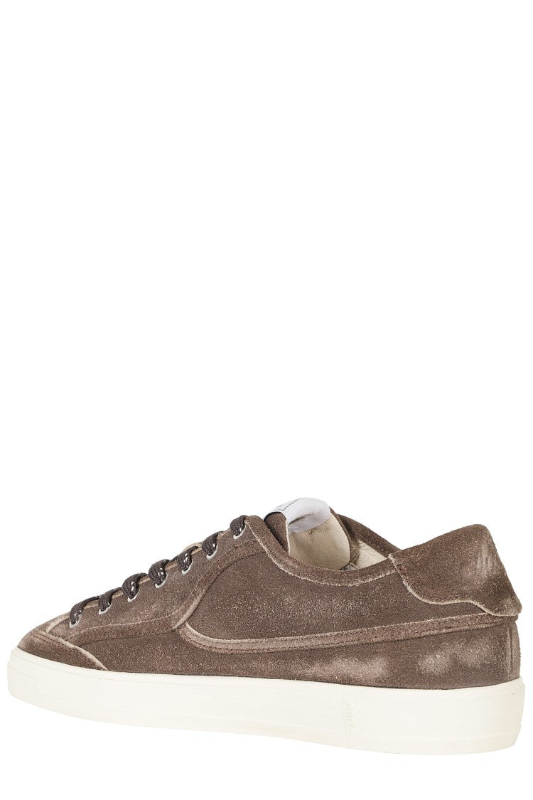 Autry White Windscape Low Suede-Accented Leather Sneakers