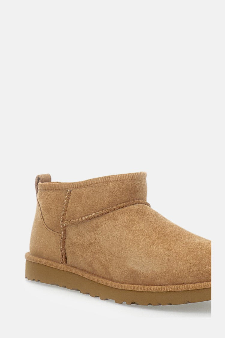 Ugg Ultra Mini Shearling-Lined Boots With Stitched Detailing