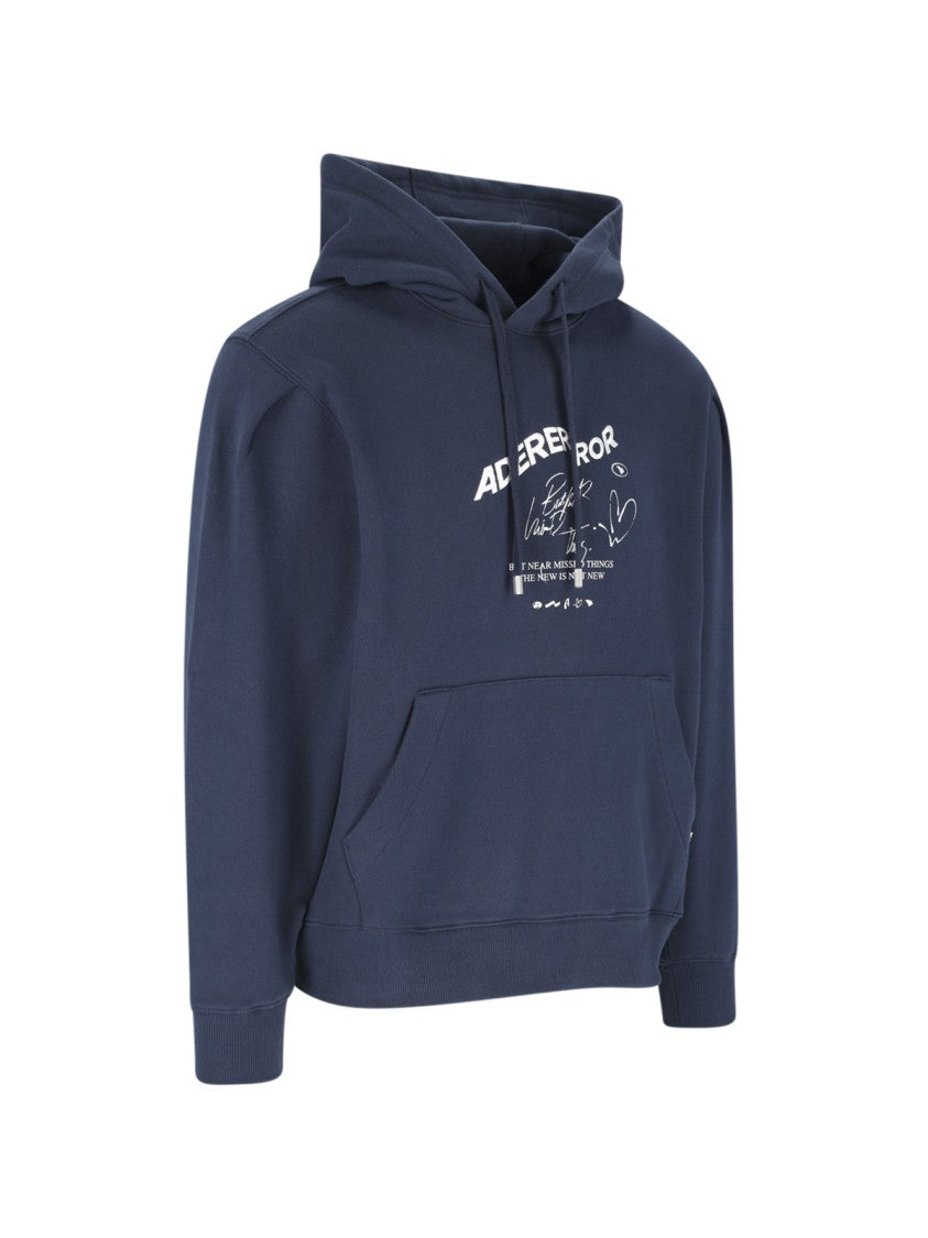 Ader Error Cotton Blue Hoodie