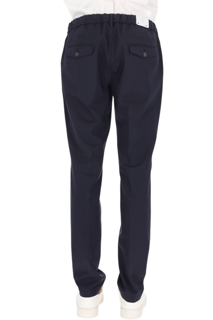 Eleventy Bi-Stretch Virgin Wool Drawstring Joggers