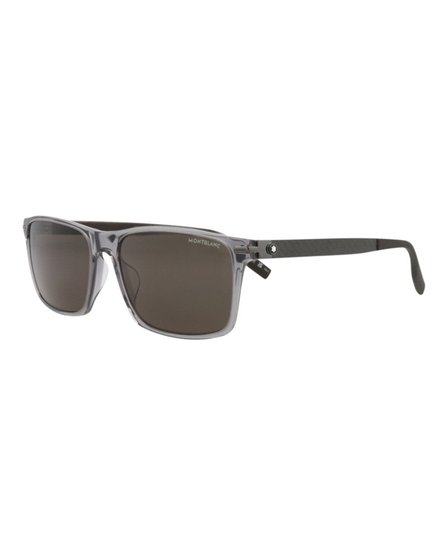 Montblanc Square-Frame Acetate Sunglasses With Rubber Temples