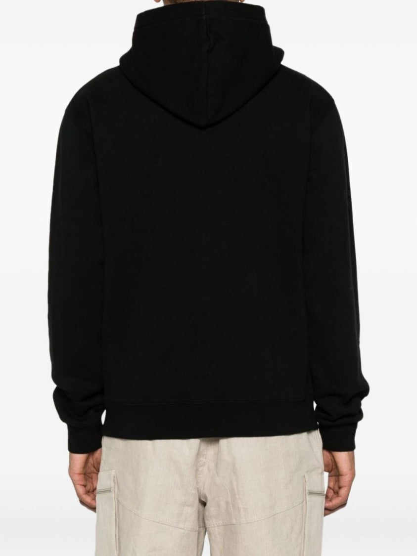 Jacquemus Black Logo Patch Hooded Knit Sweatshirt