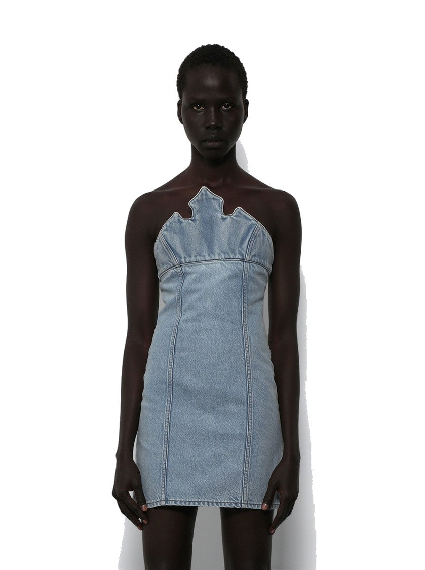 Coperni X Disney Crown Denim Dress - Blue