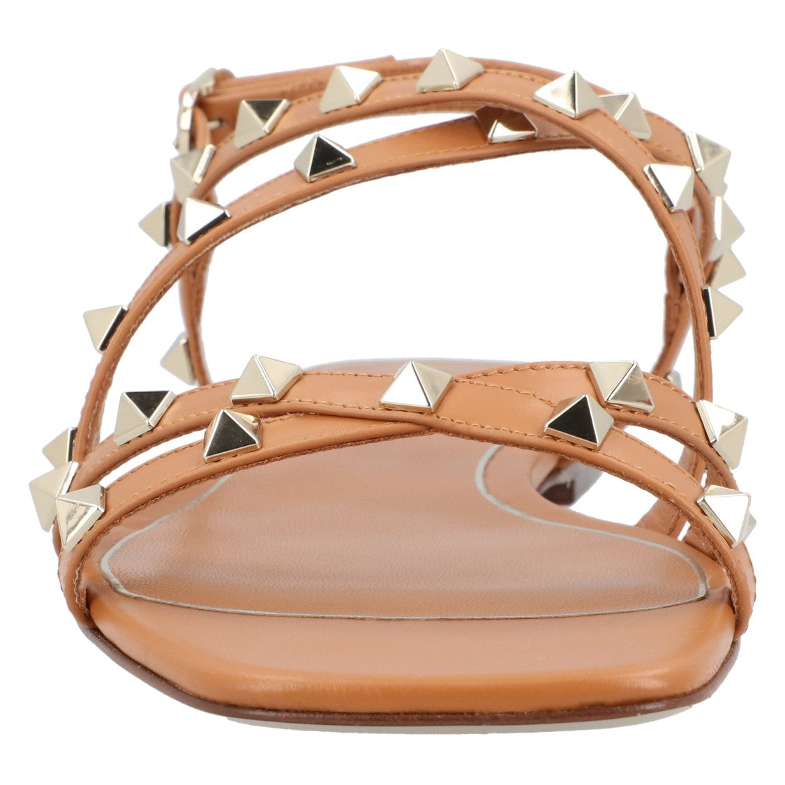 Valentino Rockstud Flat Leather Sandals