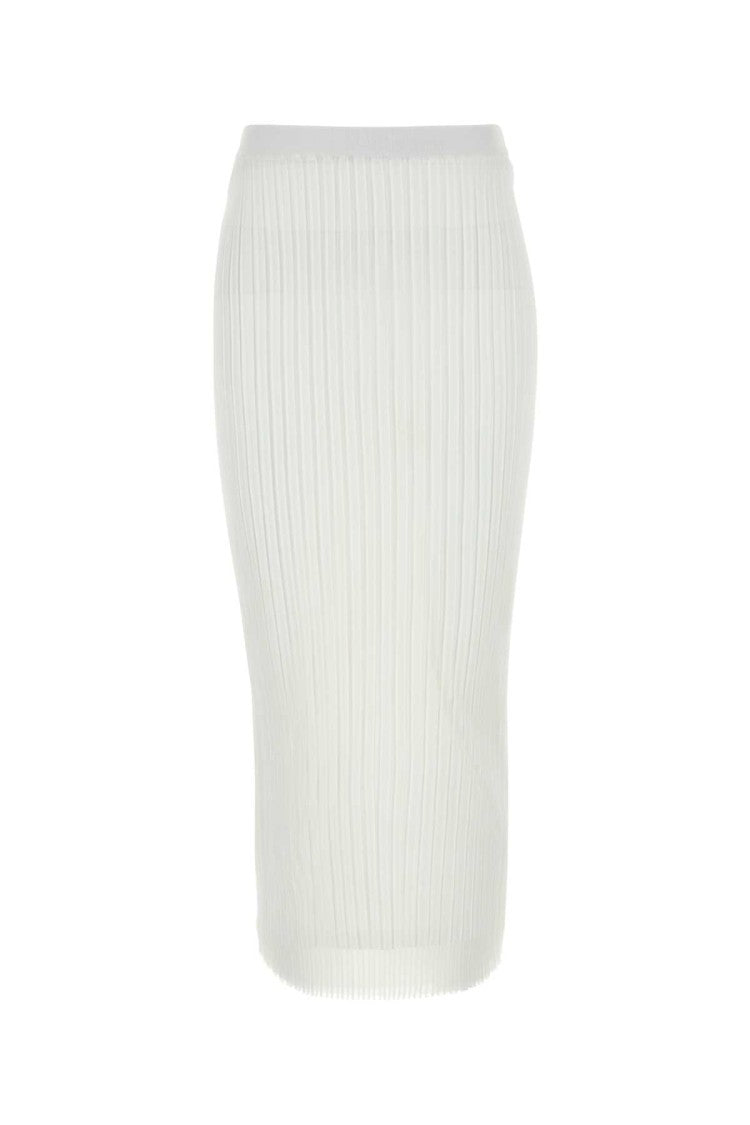 Sportmax White Organza Album1234 Skirt