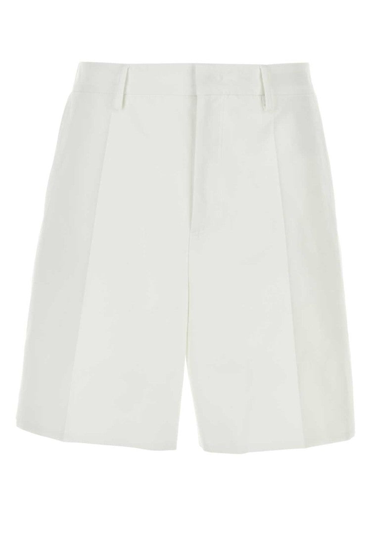 Valentino Garavani White Cotton Bermuda Shorts