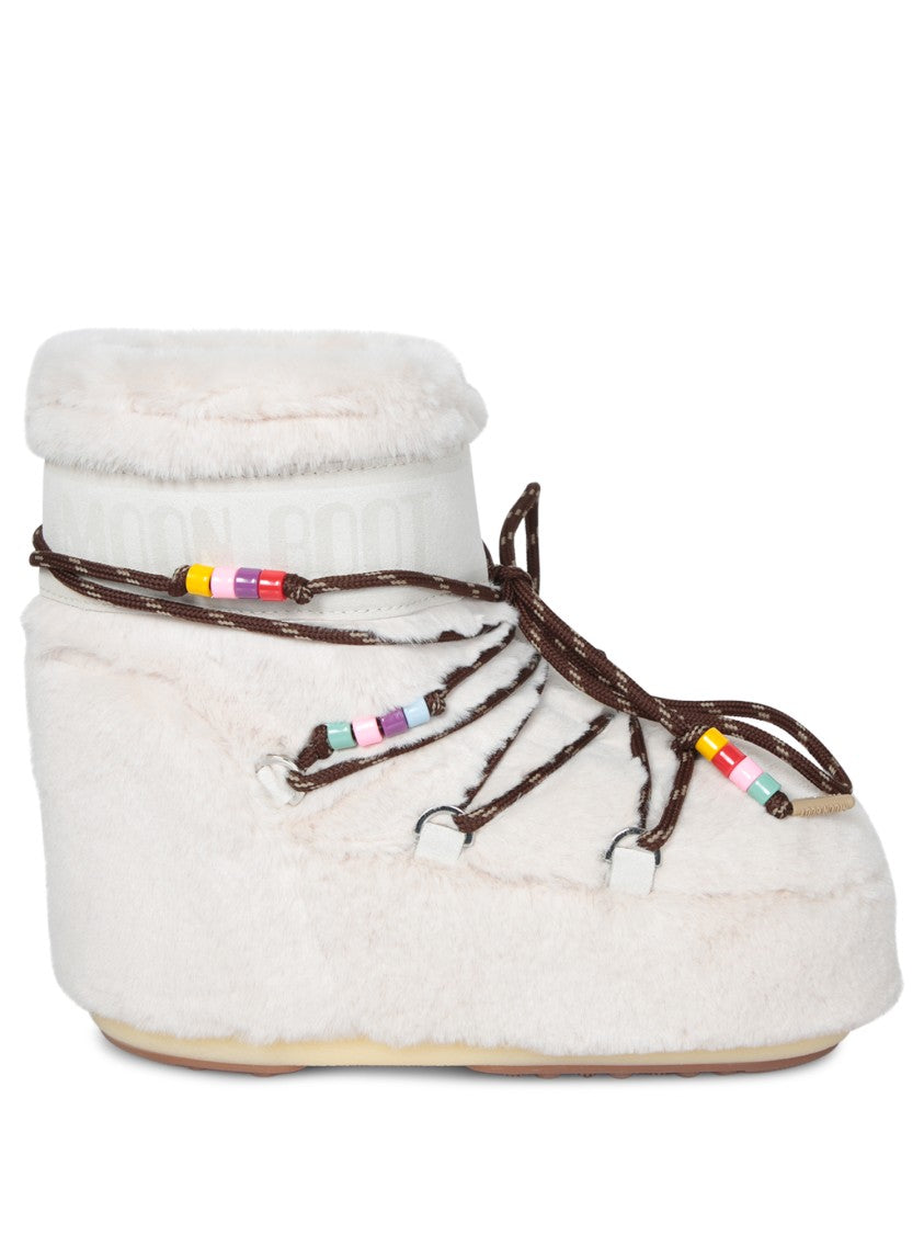 Moon Boot Ankle Boots With Decorative Laces