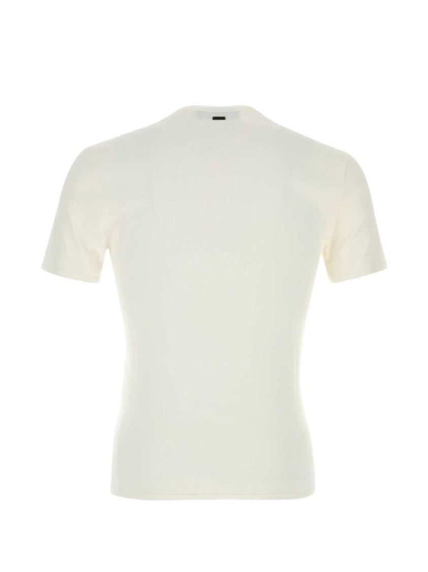 Gucci Short-Sleeve V-Neck Fitted Viscose-Blend Sweater