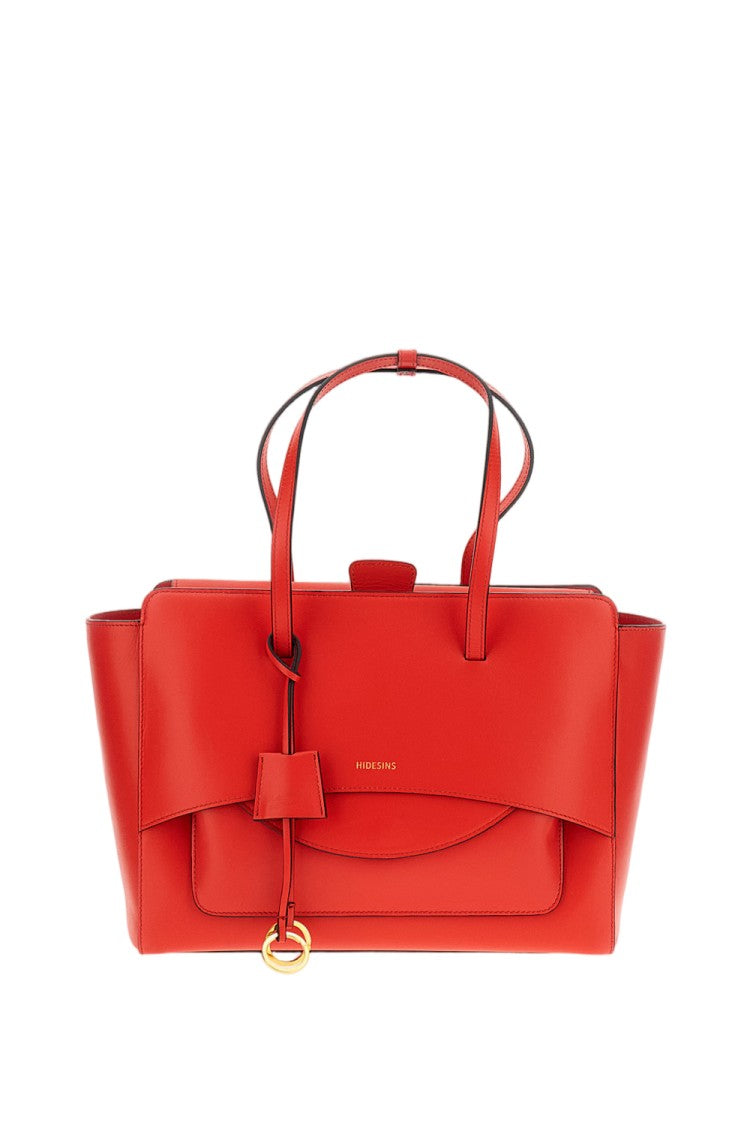 Hidesins Red Flap L Suede Crossbody Bag
