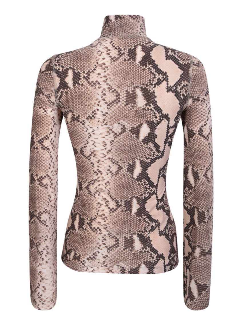 Stella Mccartney Multi-Colored Top With All-Over Animal Print