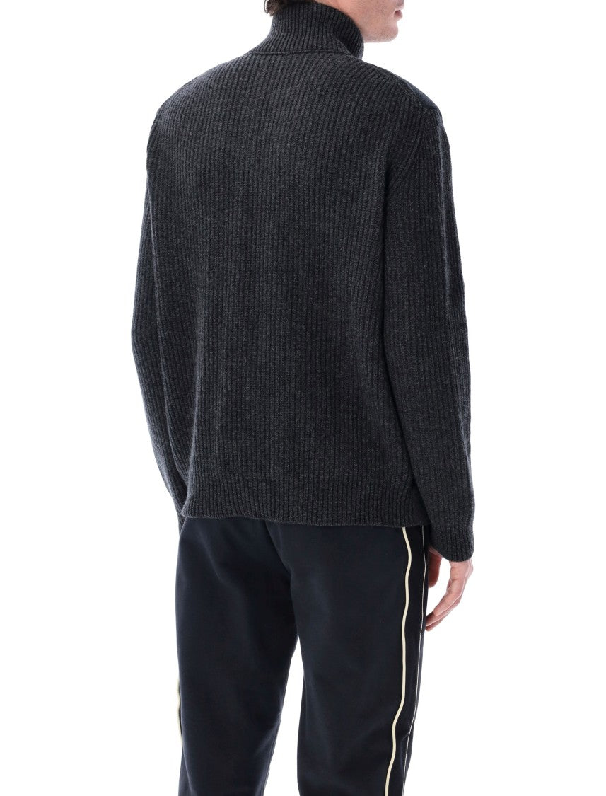 Moncler Padded Wool Zip-Up Cardigan