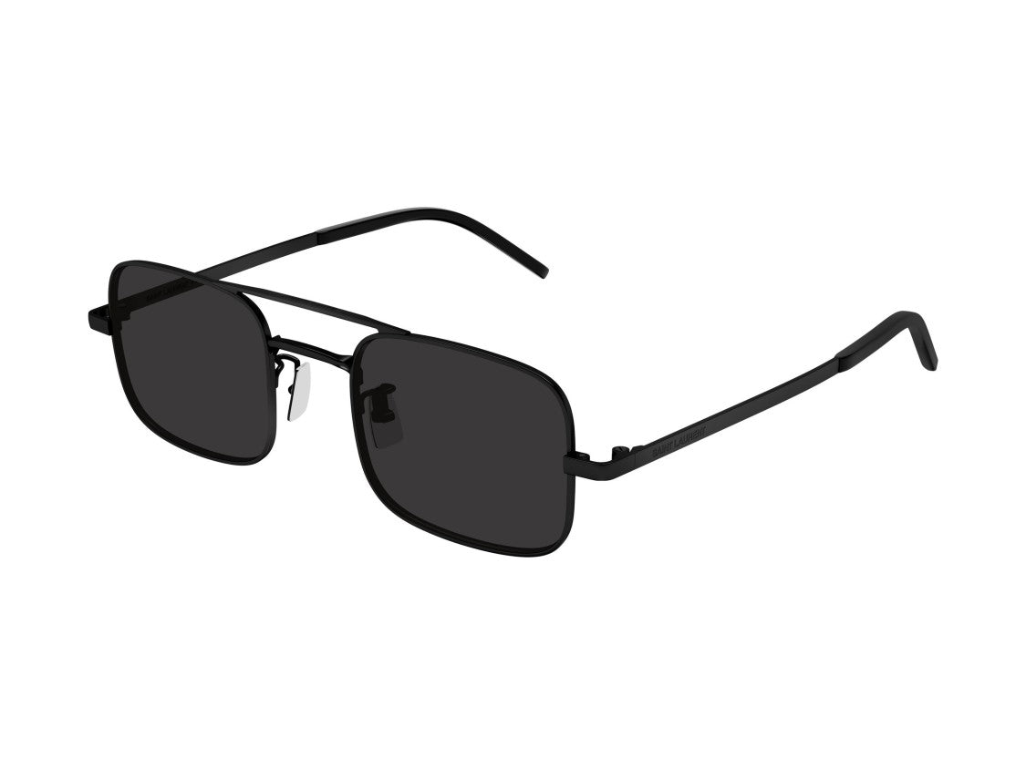 Saint Laurent Black Sl 331 Double Bridge Matte Square Sunglasses