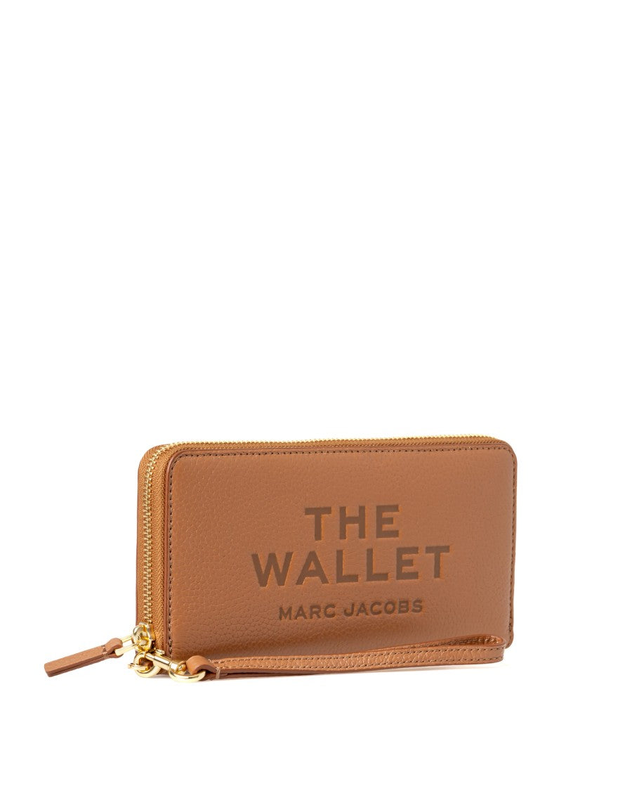 Marc Jacobs Textured Full-Grain Leather Continental Wallet With Wristlet Strap