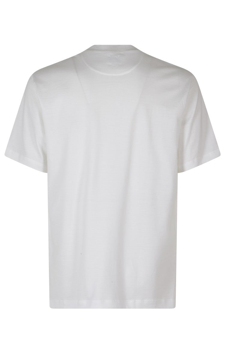 Eleventy Embroidered Logo Crewneck Cotton T-Shirt