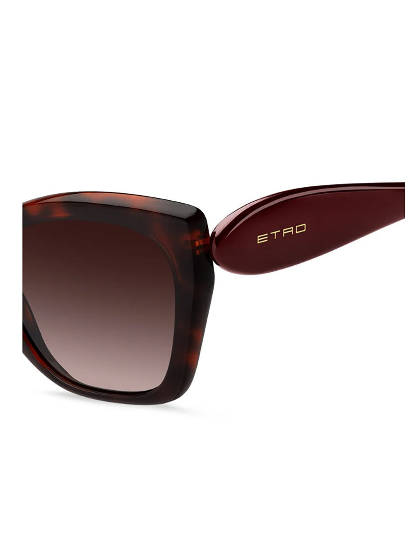 Etro Tortoiseshell 0084/S Rectangular Cat-Eye Sunglasses