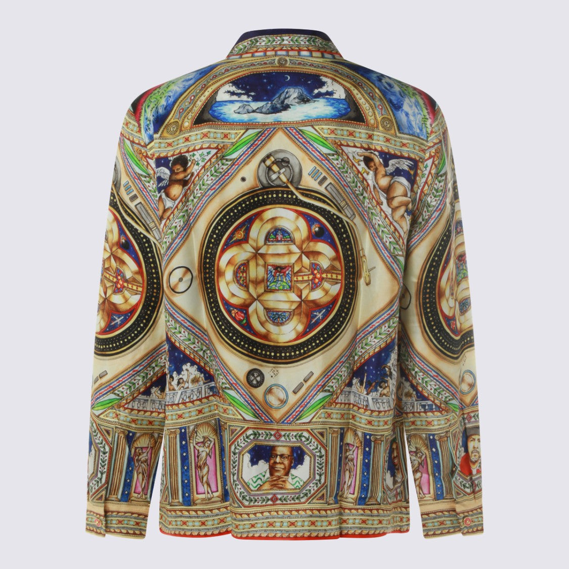 Casablanca Baroque-Inspired Cherub Print Shirt