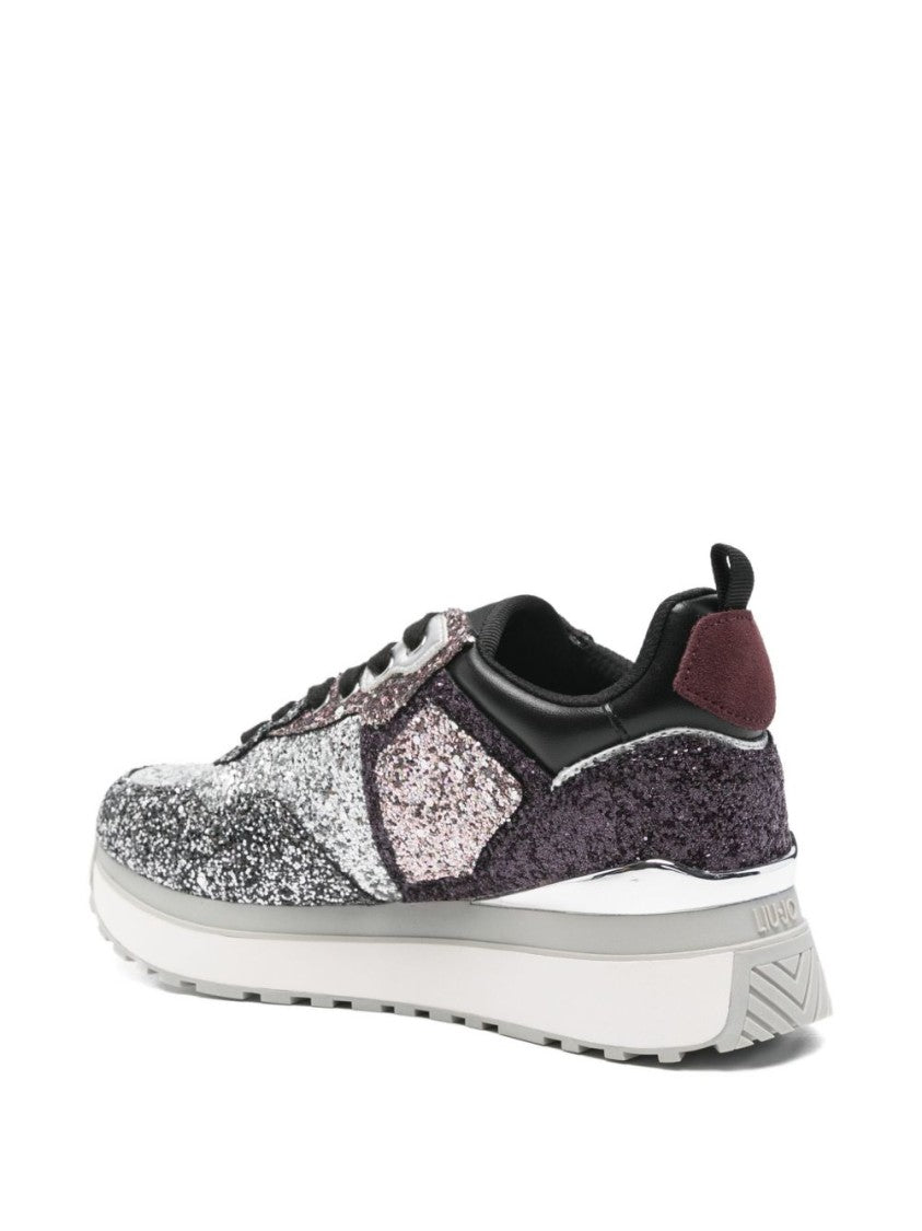 Liu Jo Shimmering Silver Maxi Wonder Sneakers