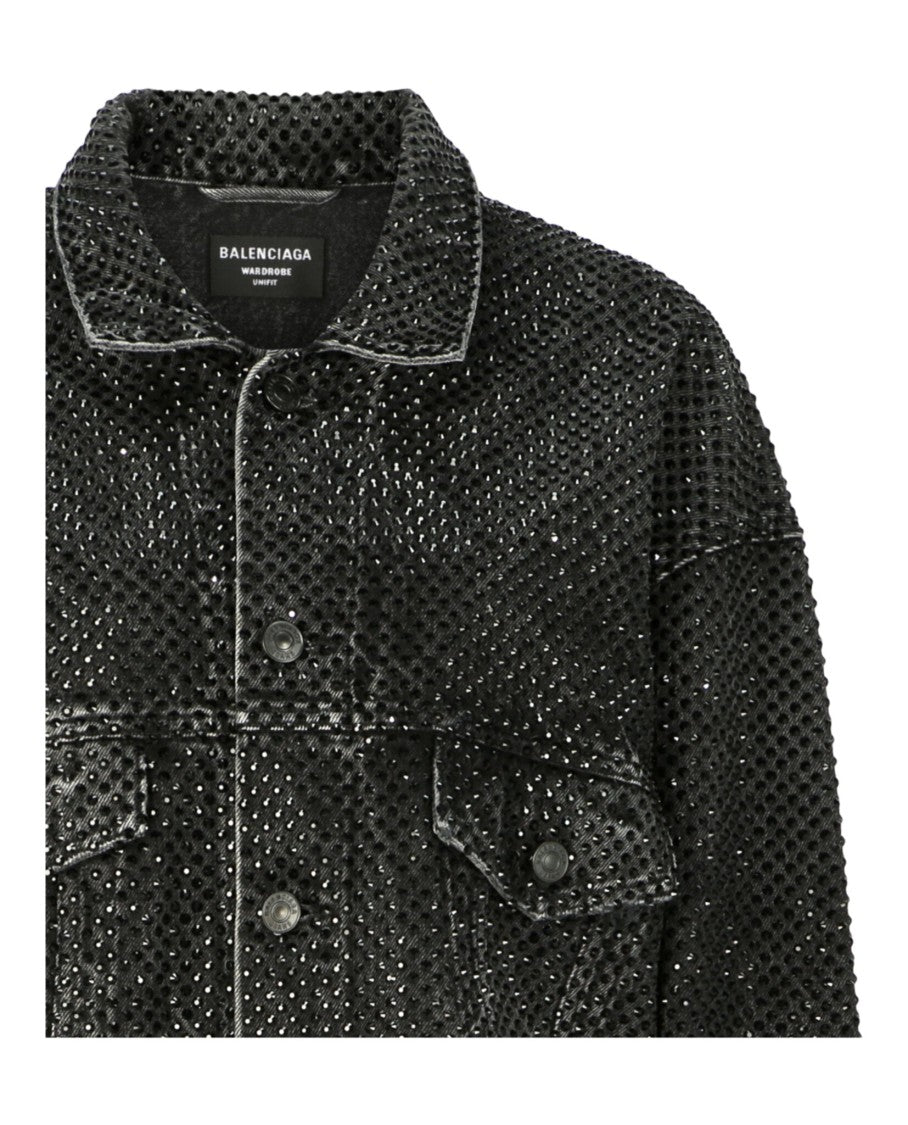 Balenciaga Crystal-Embellished Oversized Jacket