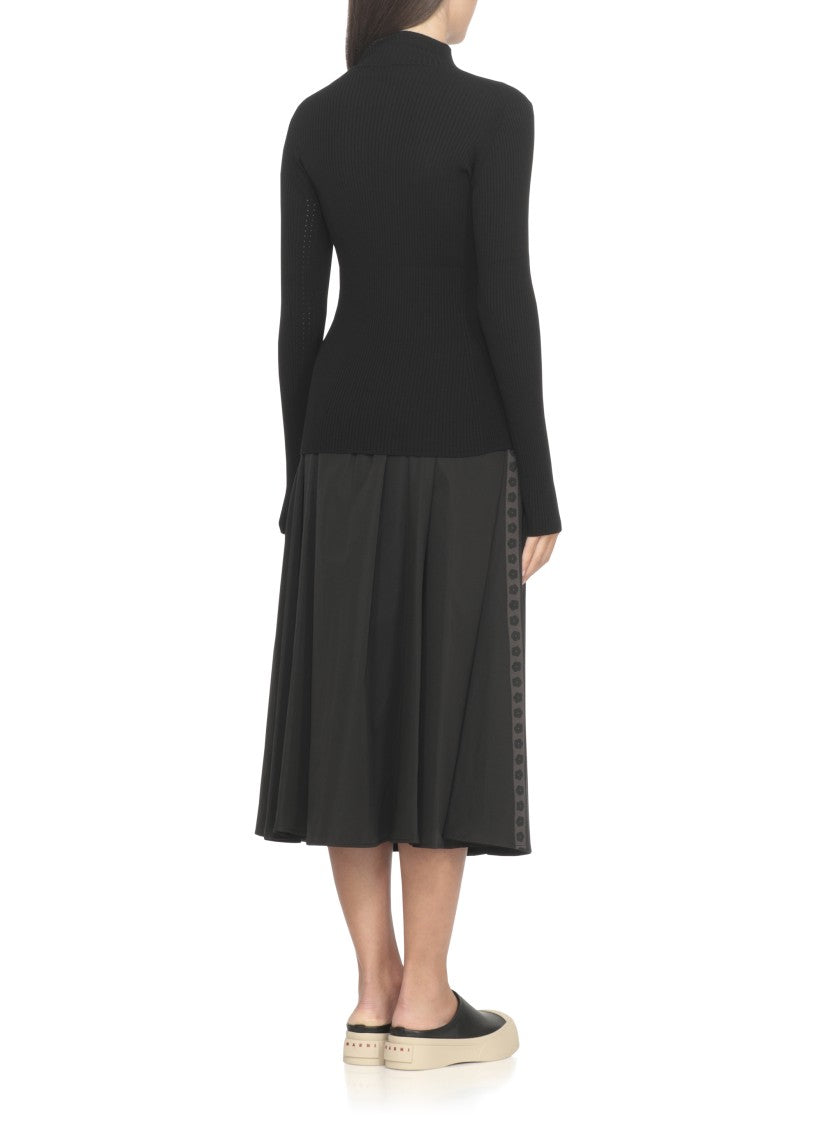 Kenzo Boke Flower High Neck Sweater With Contrasting Embroidery