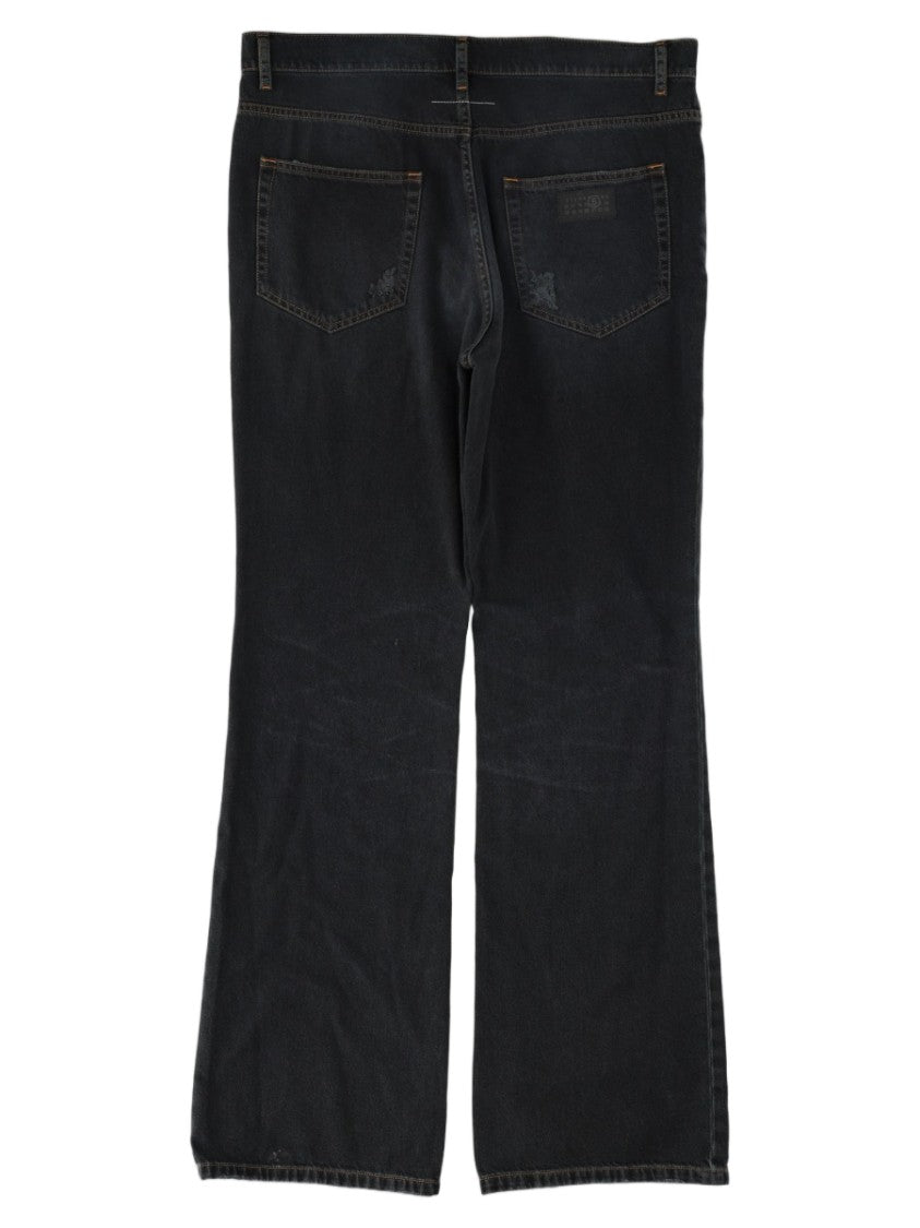 Mm6 By Maison Margiela Relaxed Wide-Leg Cotton Jeans