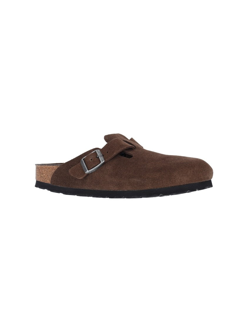 Birkenstock Slip-On Mules With Metal Buckle Detail And Eva Sole