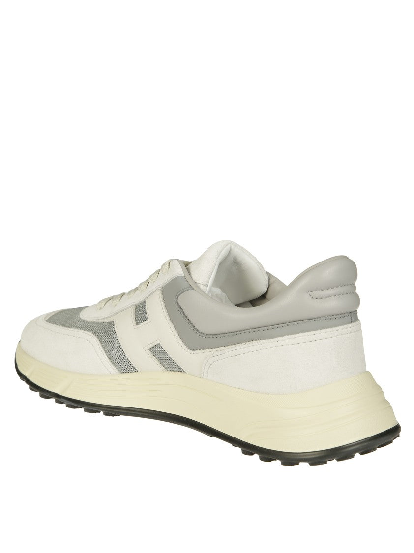 Hogan Sporty Light Beige Sneakers With Suede