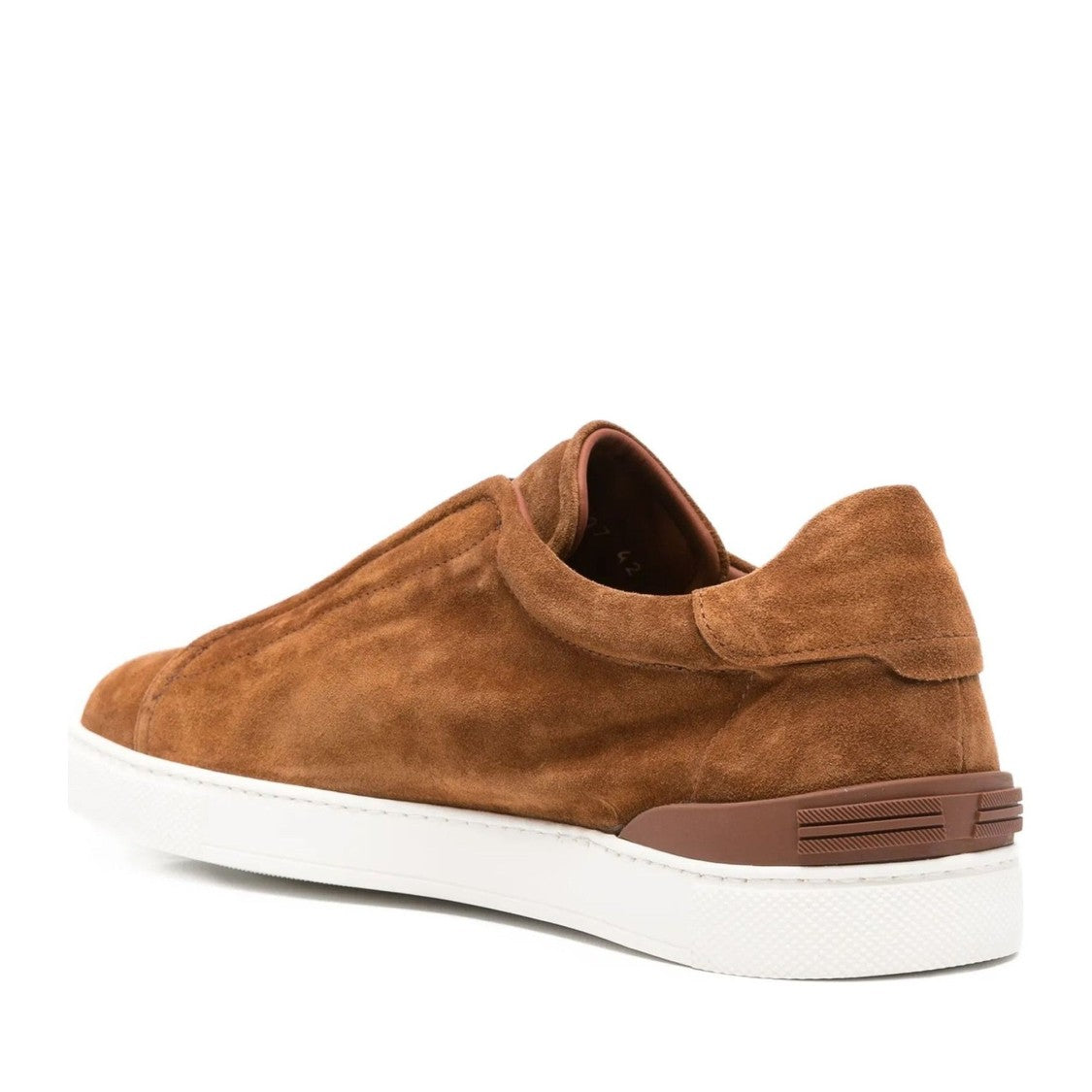 John Harrison Brown Suede Minimalist Slip-On Sneakers