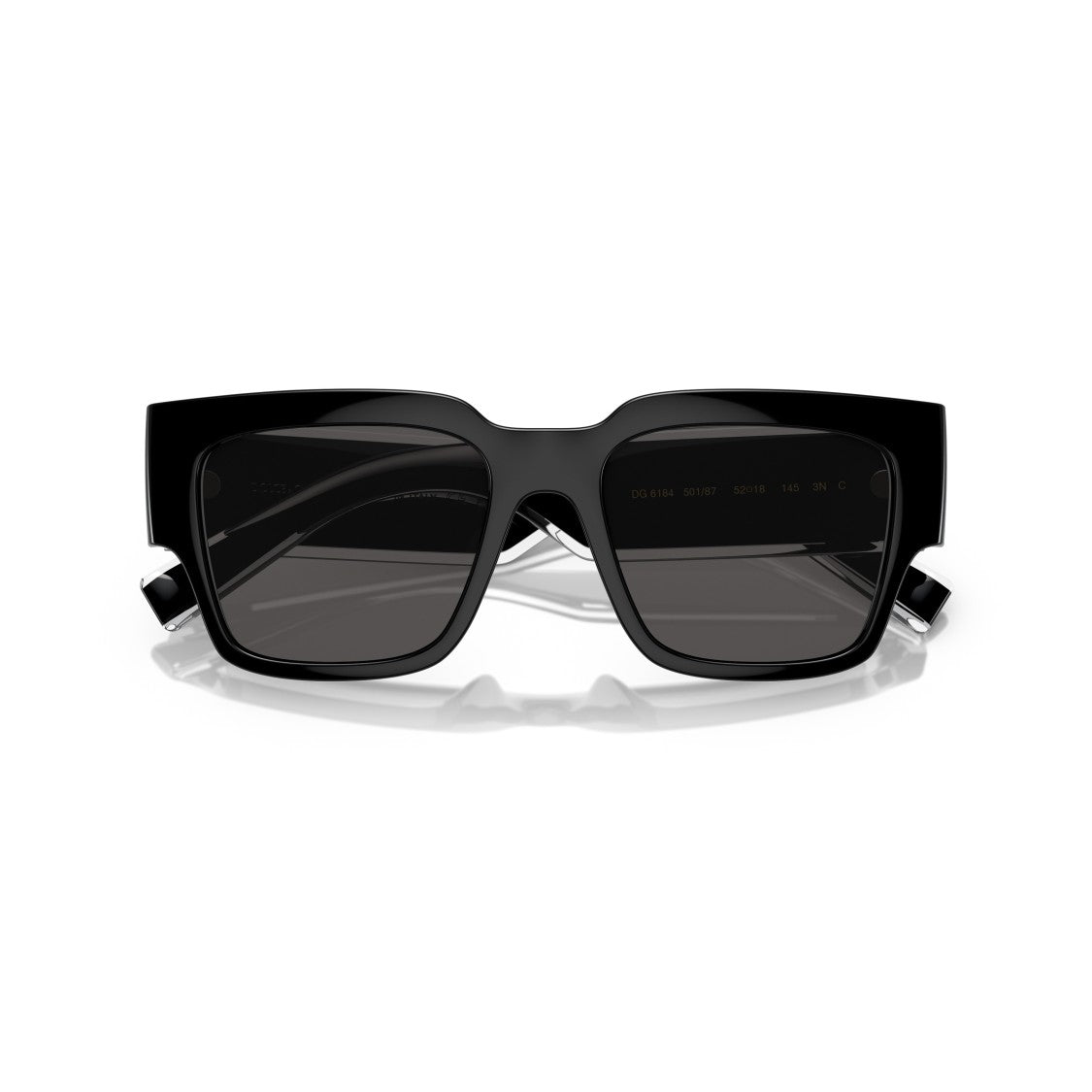 Dolce & Gabbana 0Dg6184 Oversized Square Black Sunglasses
