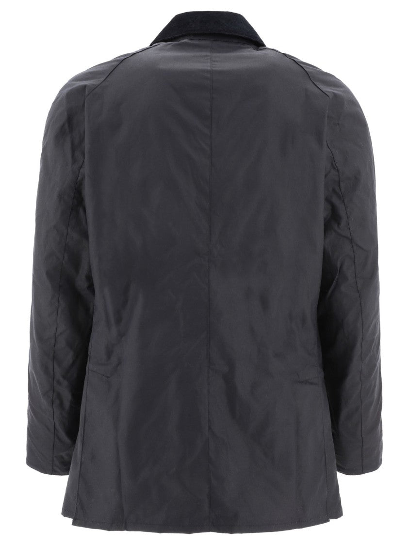 Barbour Waxed Cotton Barbour Jacket With Corduroy Collar And Timeless Design