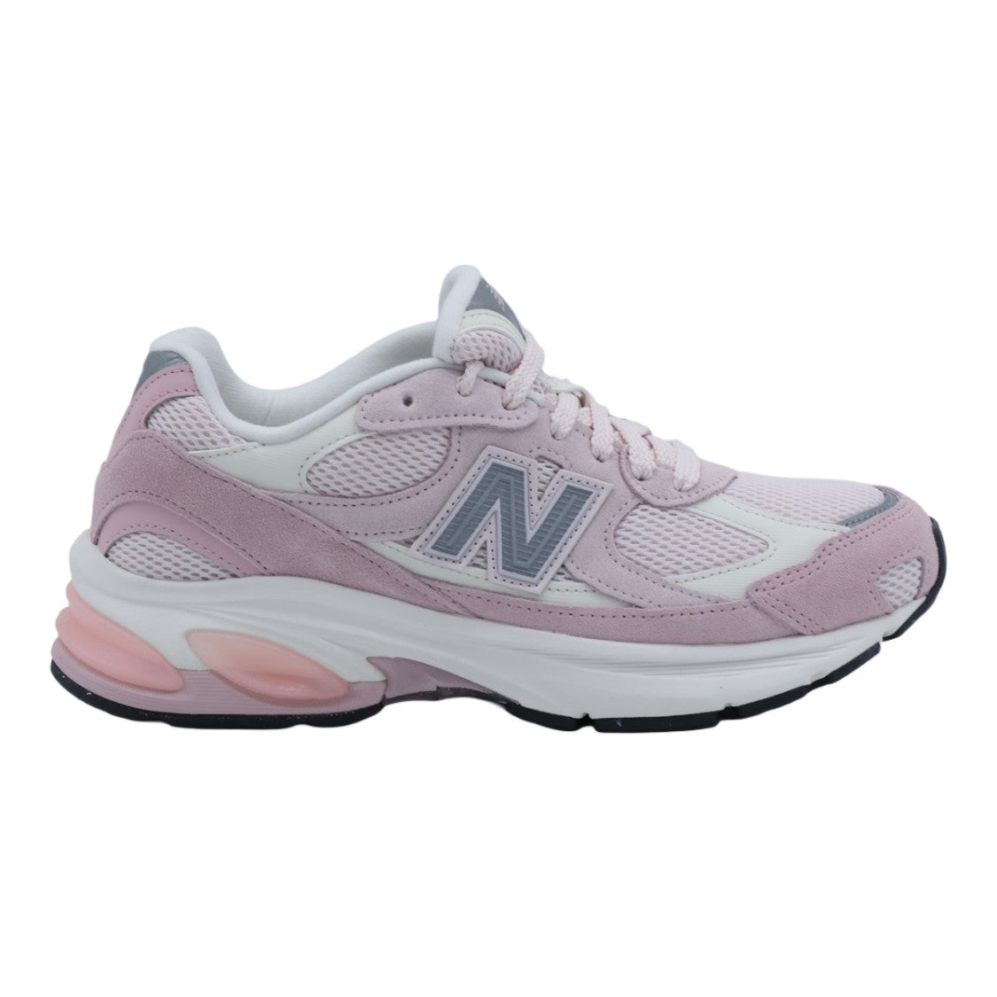 New Balance Pastel Pink White Padded Collar Chunky Sneakers