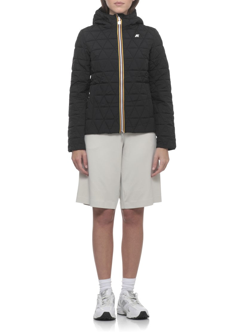 K-Way Black Lil Diamond Quilted Jacket