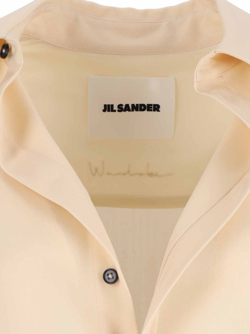 Jil Sander Midi Chemisier Dress – Cream