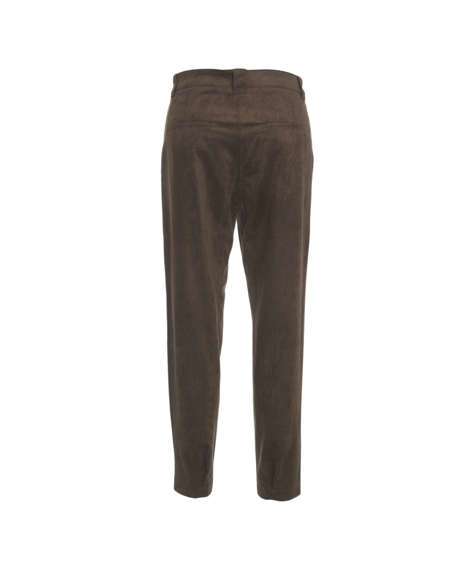 Cambio Chino Pants With Suede Effect And Tailored Fit