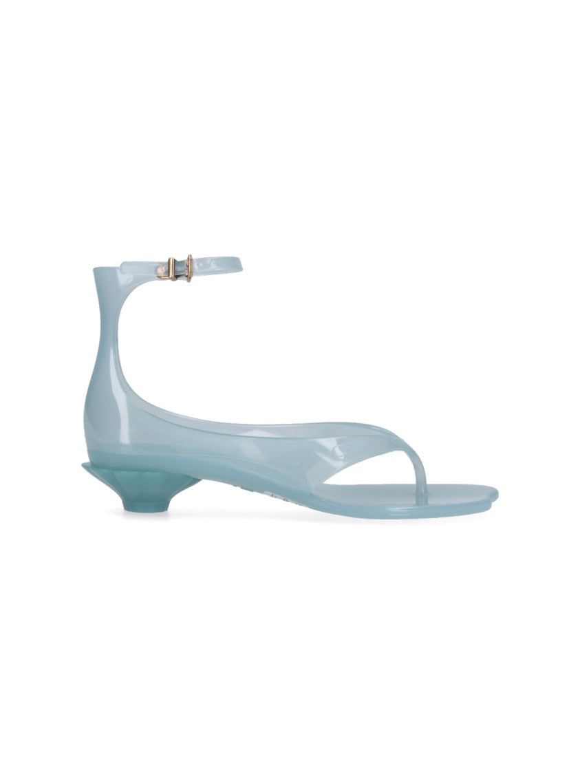 Chloé Blue Translucent Jelly Rubber Sandals