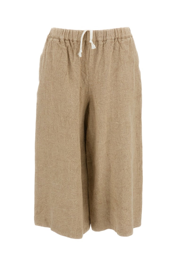 Comme Des Garçons Beige Culotte Linen Trousers